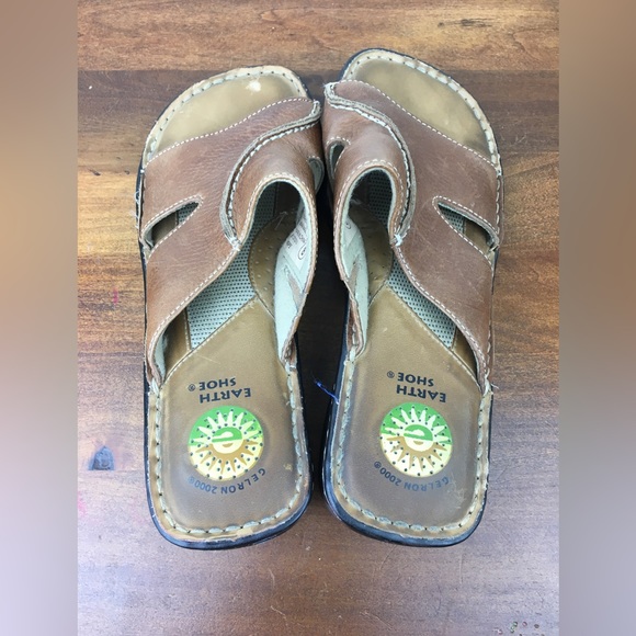 Earth Spirit Shoes Women’s Size 8 Gelron 2000 Hope Brown Leather Slide Sandals. - Picture 6 of 12